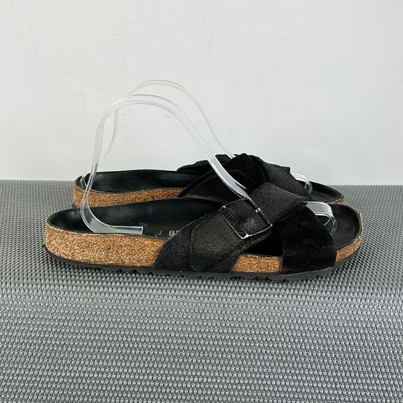 Birkenstock Shoes - Birkenstock black metallic leather Siena Exquisite slip on sandals women’s 10